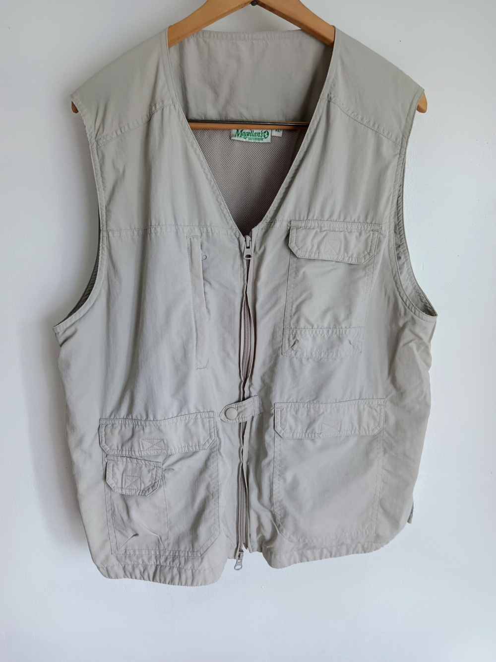 Magellan Outdoors Beige Mesh-Lined Vest